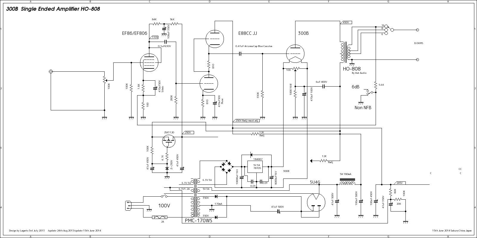 300B Single Ended Amplifier D.I.Y 2014