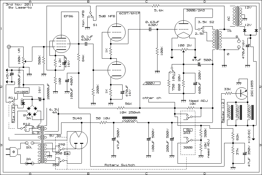 compatible 2A3/300B single ended amplifier