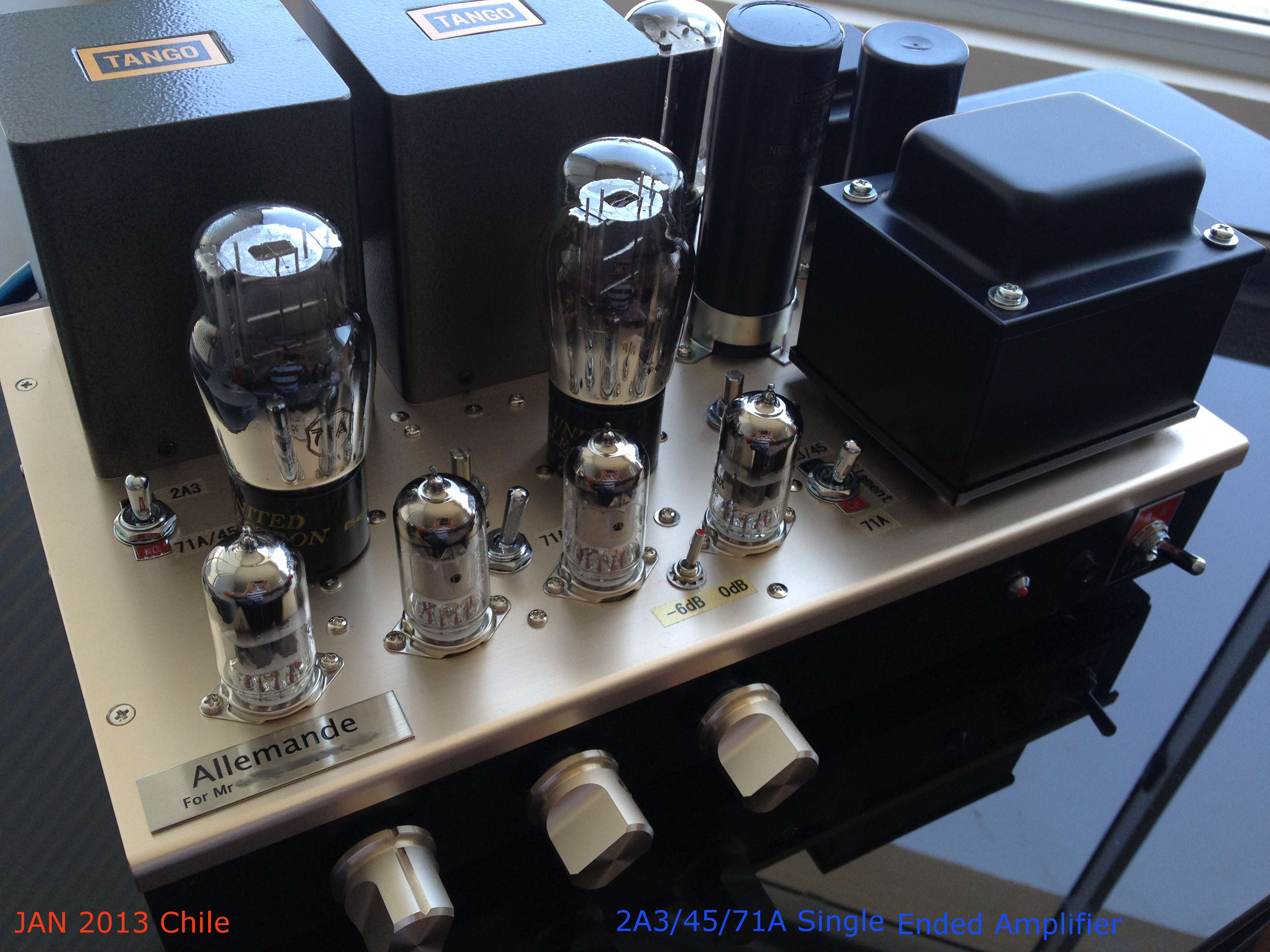 Chile 2A3/45/71A Single Ended Amplifier 2013 Jan