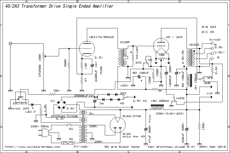 circuit diagram 2A3  and 45