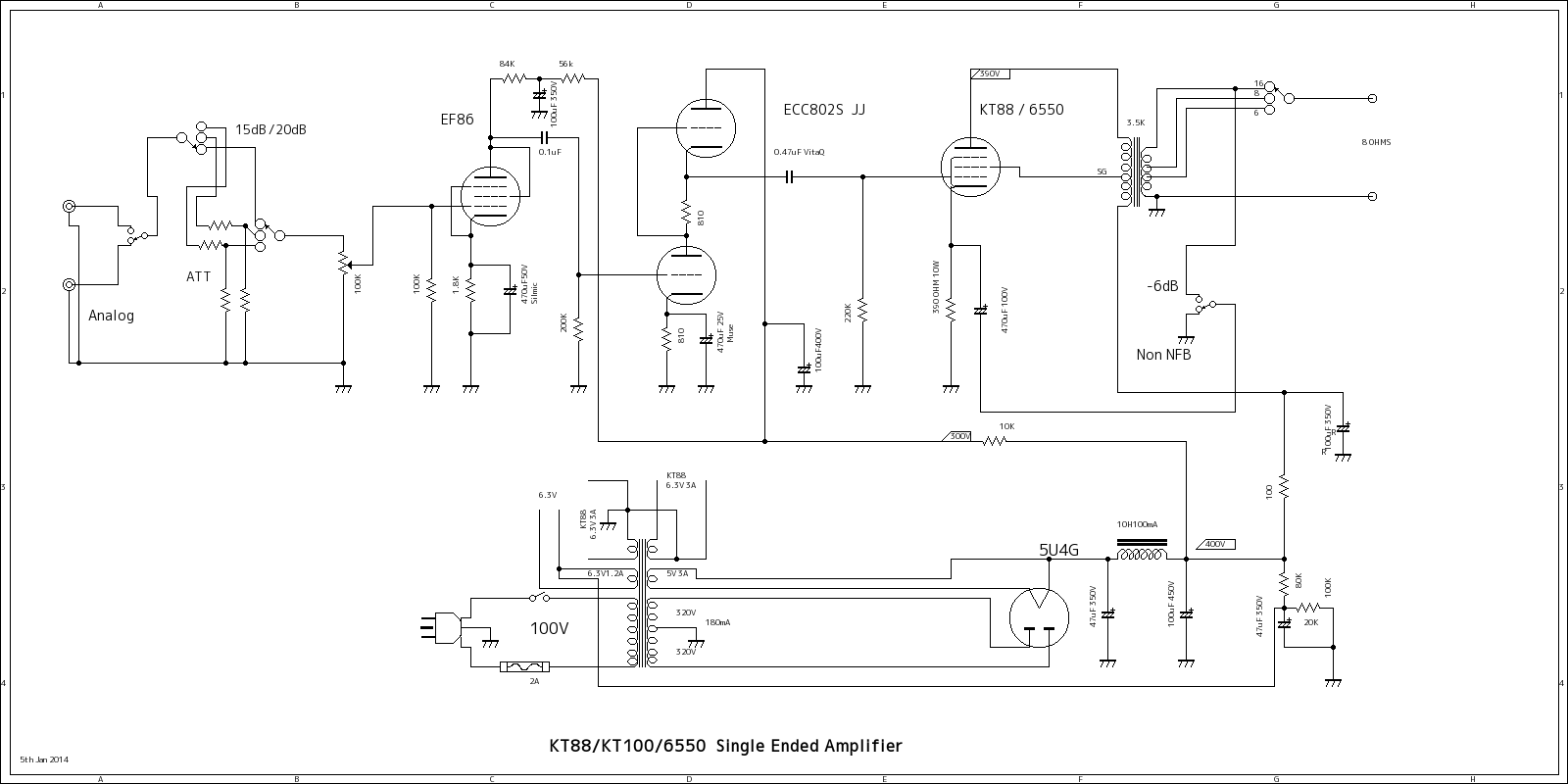 KT88 Single Ended Amplifier 2014