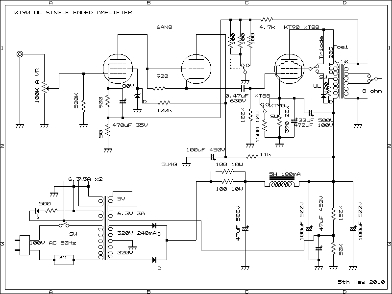 KT90 single ended amplifier