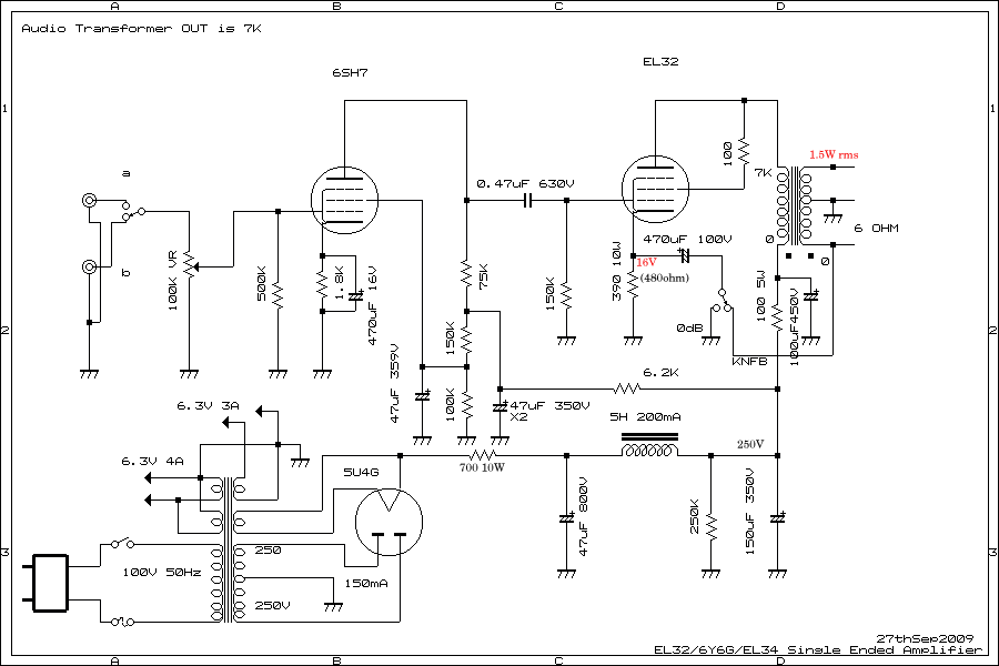 EL32 Triode Mode SE Amplifier