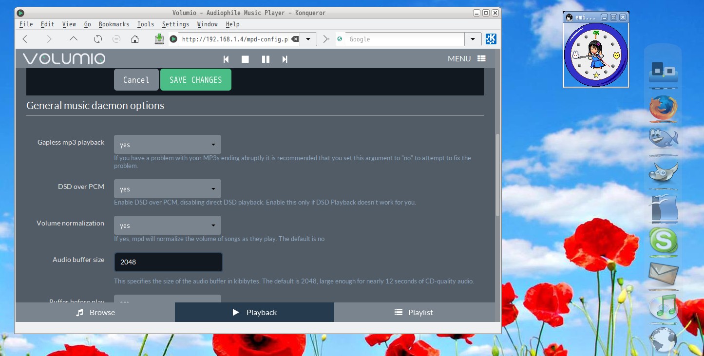 Dop setup at Volumio