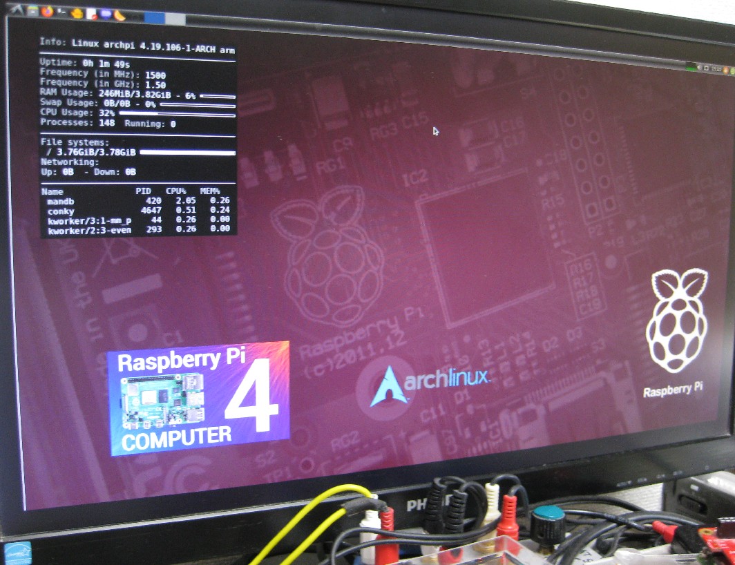 archlinux for Raspberrypi 4