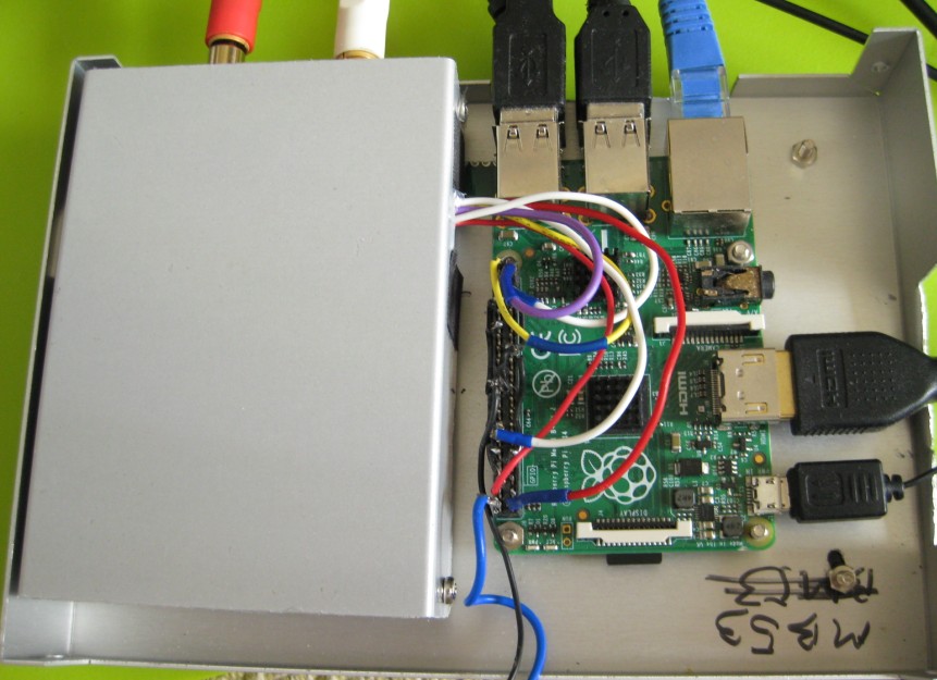 inside 2 of Raspberry pi DAC