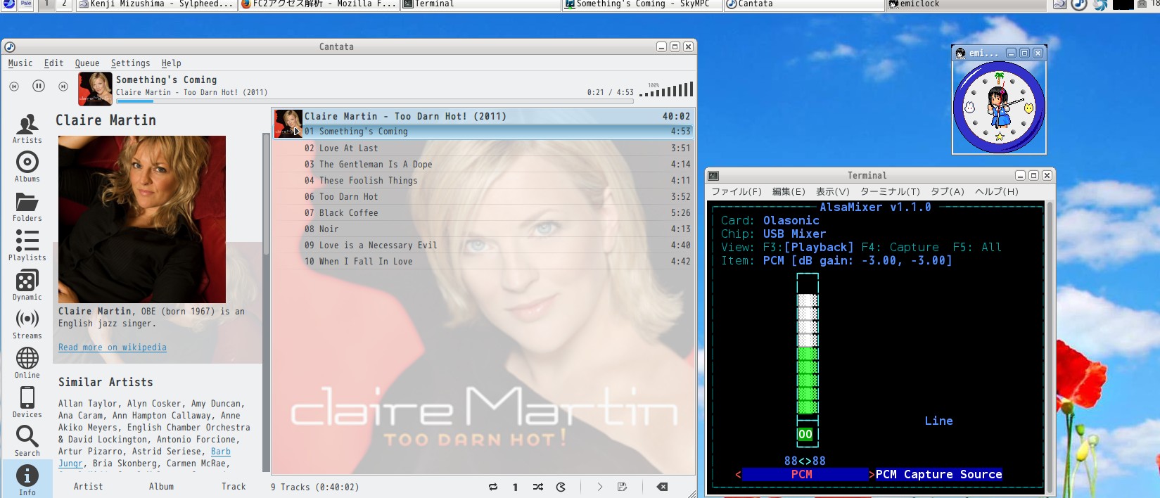 Volume control by alsa