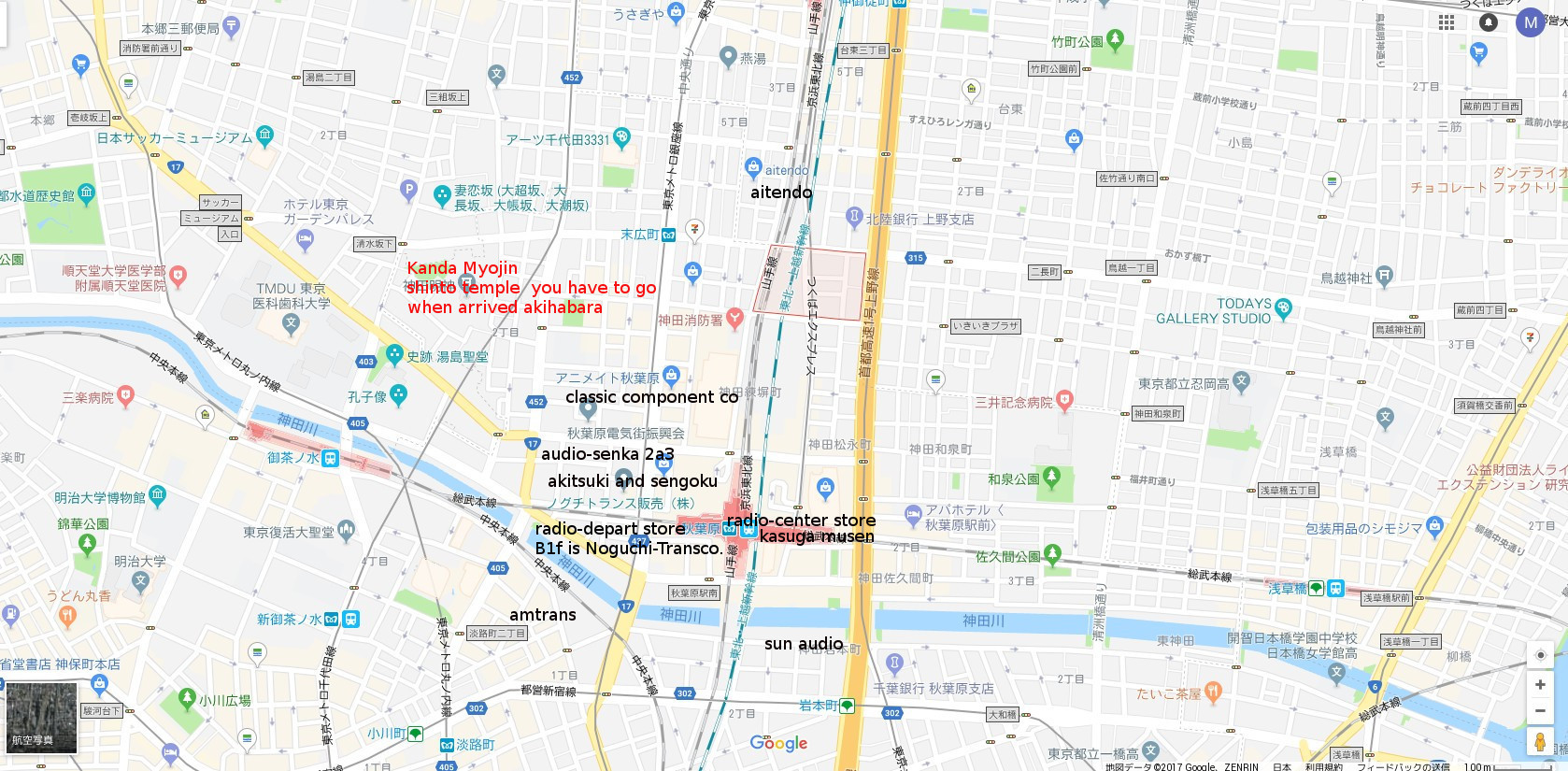Map in Akihabara