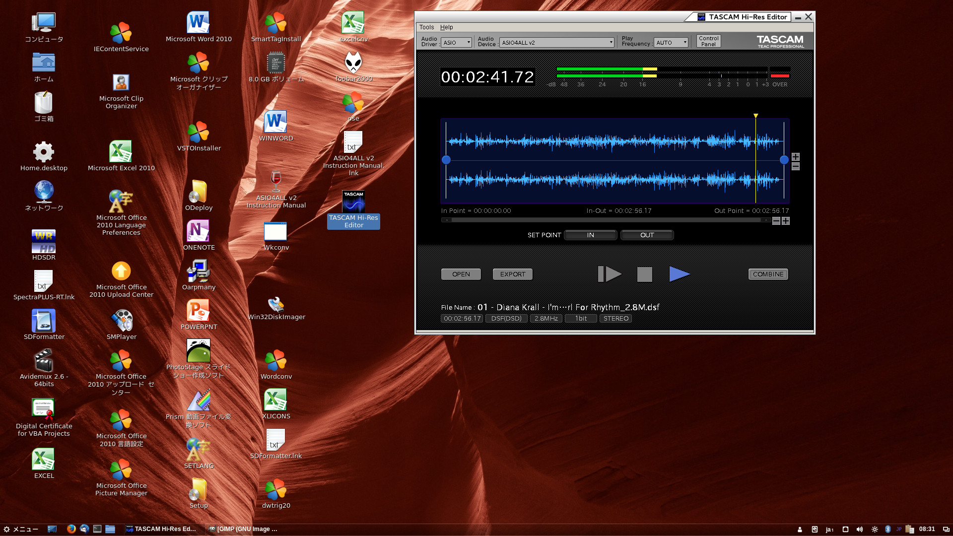 Cinammon + Wine on Fedora Core 22 Linux